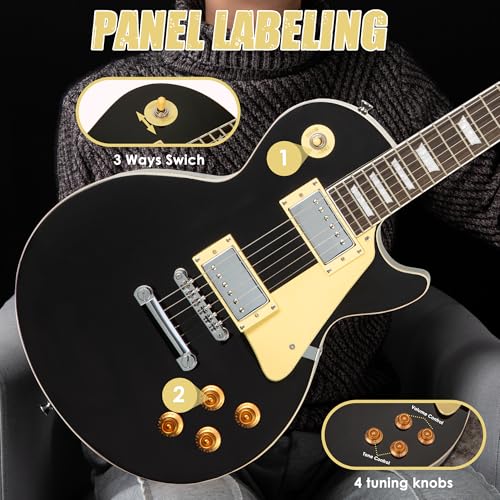 Electric Guitar Beginner Kit with 20W Amp, Solid Body, Mahogany Wood N1280
