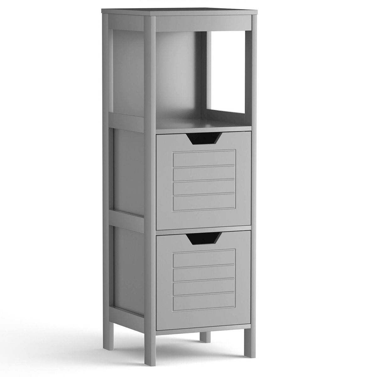 Gray Wooden Accent Cabinet with 2 Drawers A22736