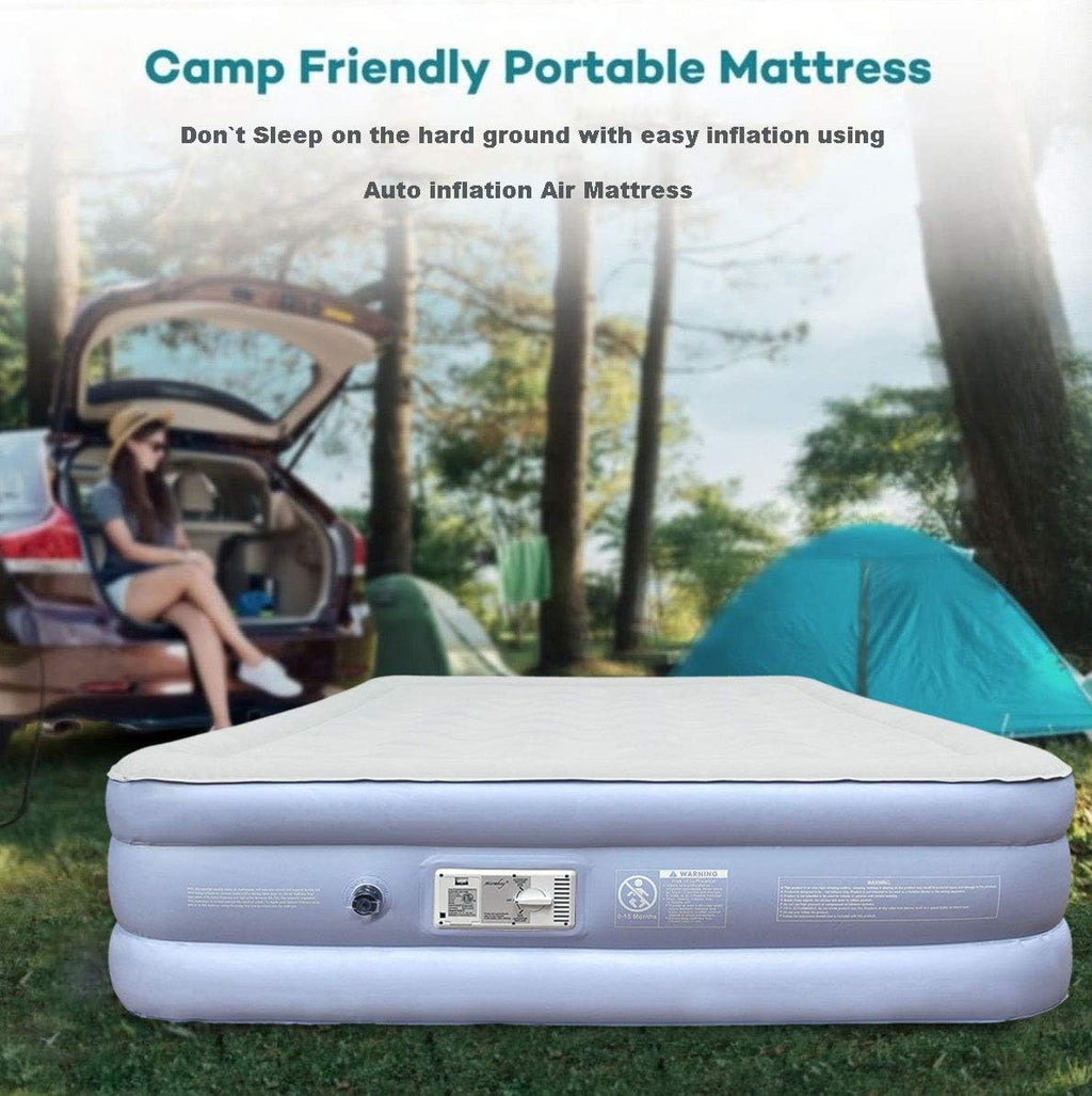 Queen Size Inflatable Air Mattress with Built in Pump J164054