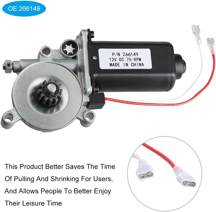 RV Power Awning Motor Replacement with Dual Connector G612