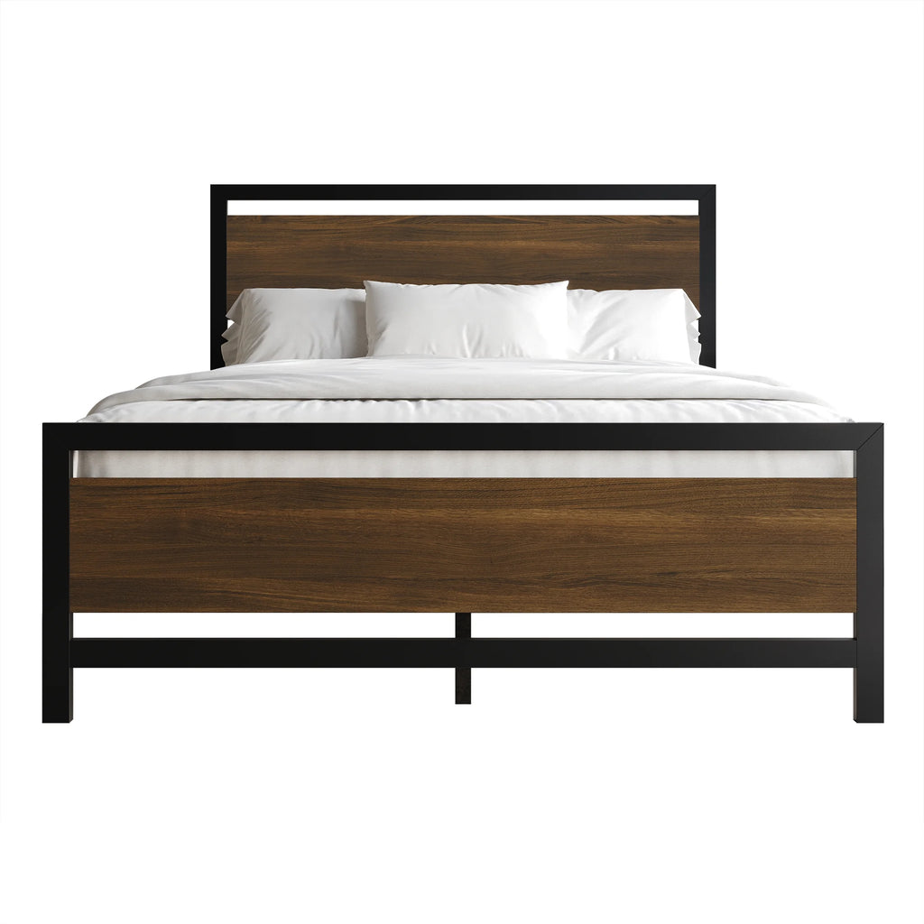 Twin Metal Platform Bed Light Grey I539