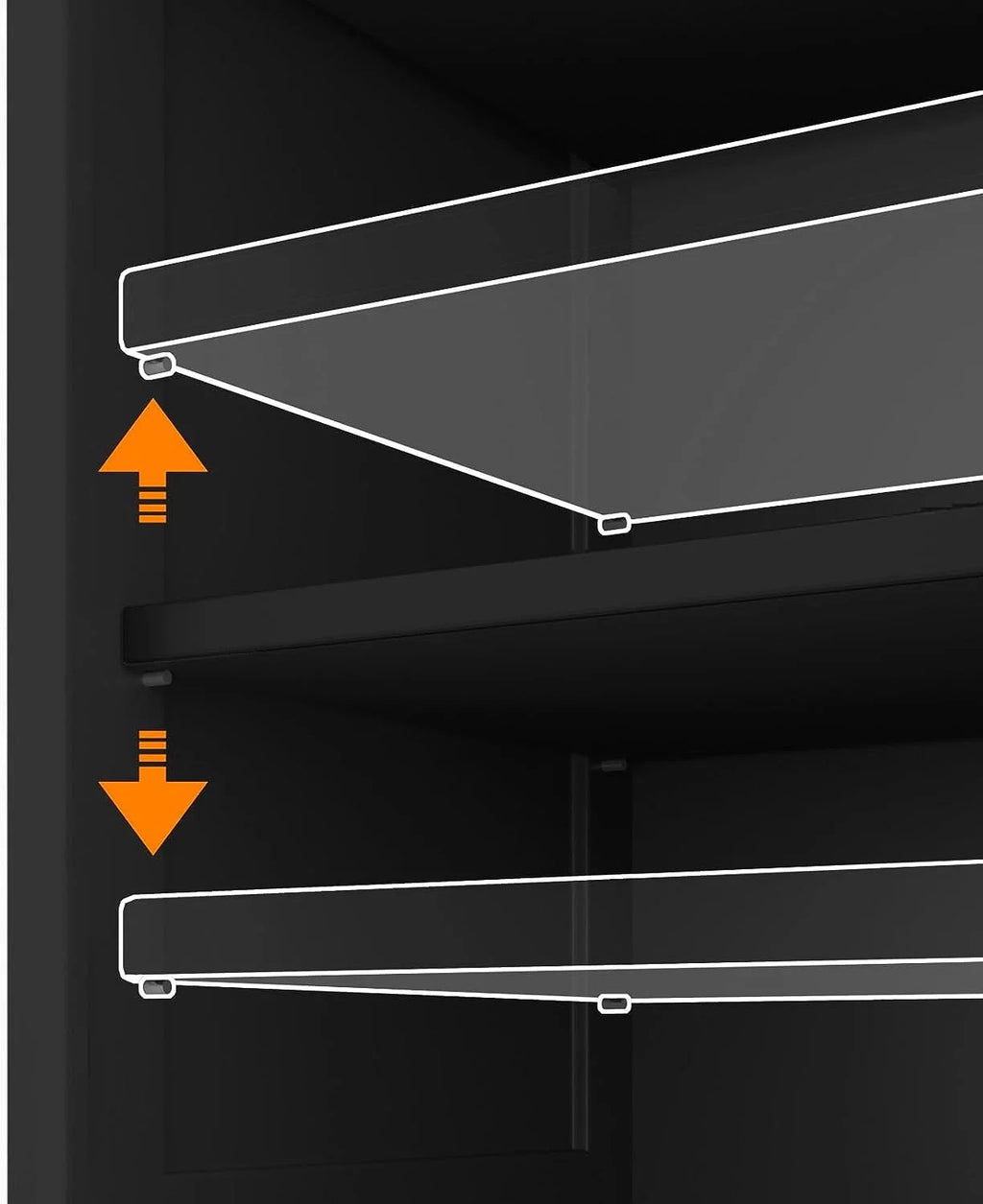 Black Freestanding Bathroom Cabinet with Drawer and Adjustable Shelf P582