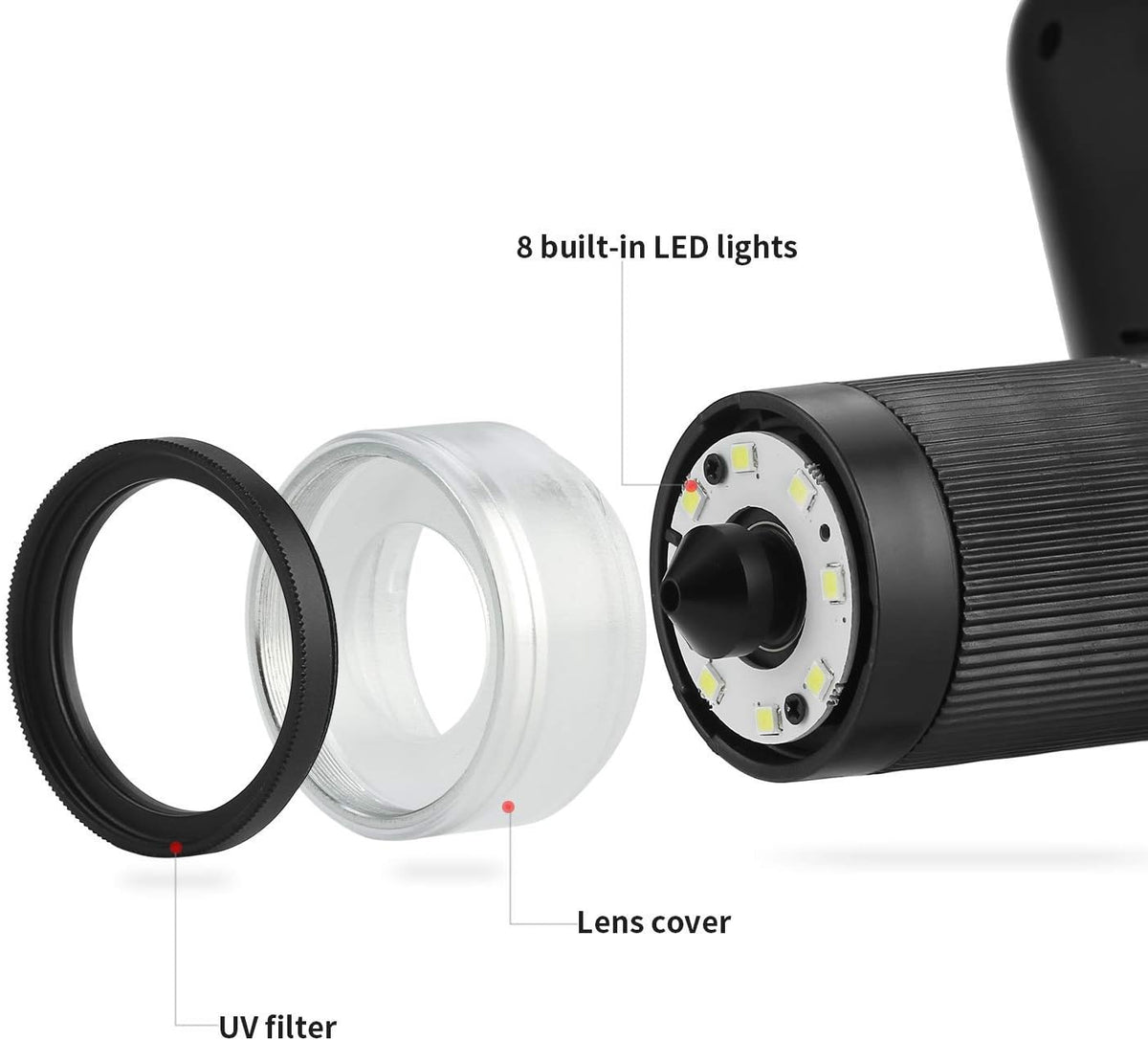 Black 7 inch LCD 1080P Digital Microscope with 200X Magnification A29639