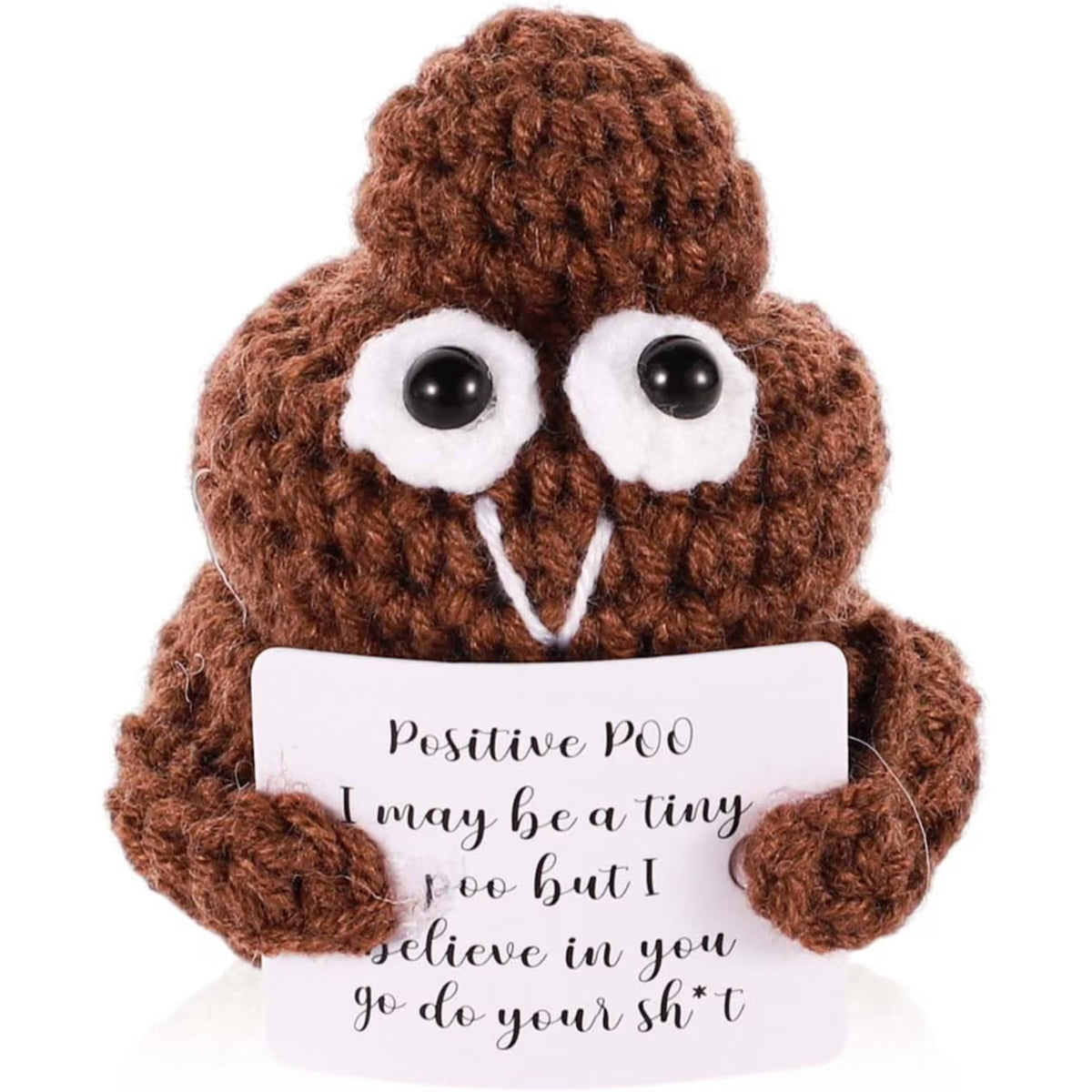3 Inch Crochet Doll with Positive Cards O221756