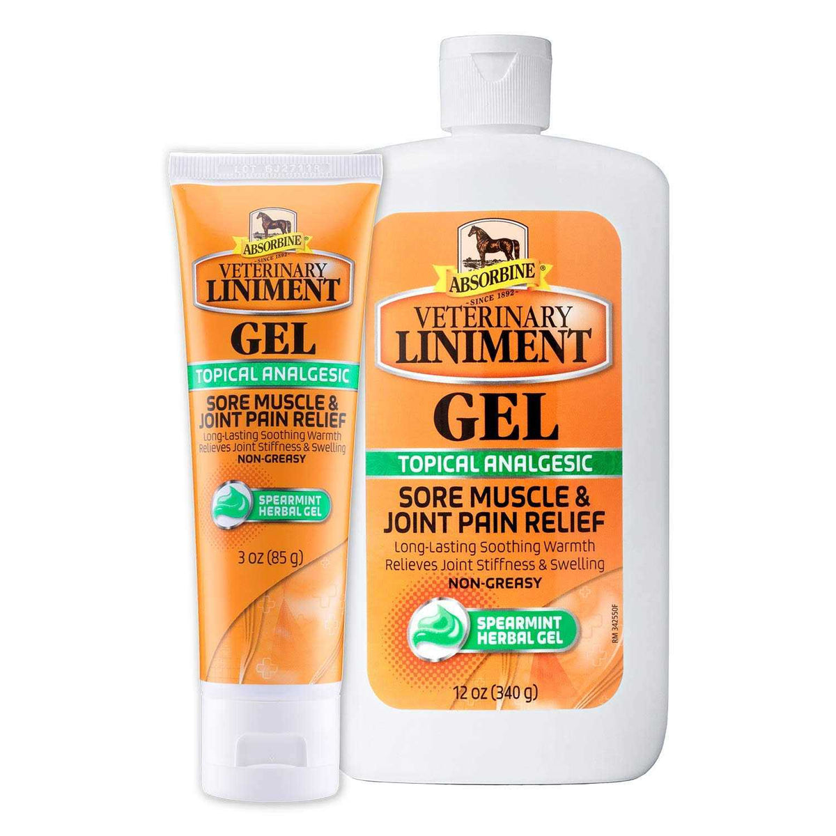 Absorbine Veterinary Liniment Gel Topical Menthol Analgesic Rub A962