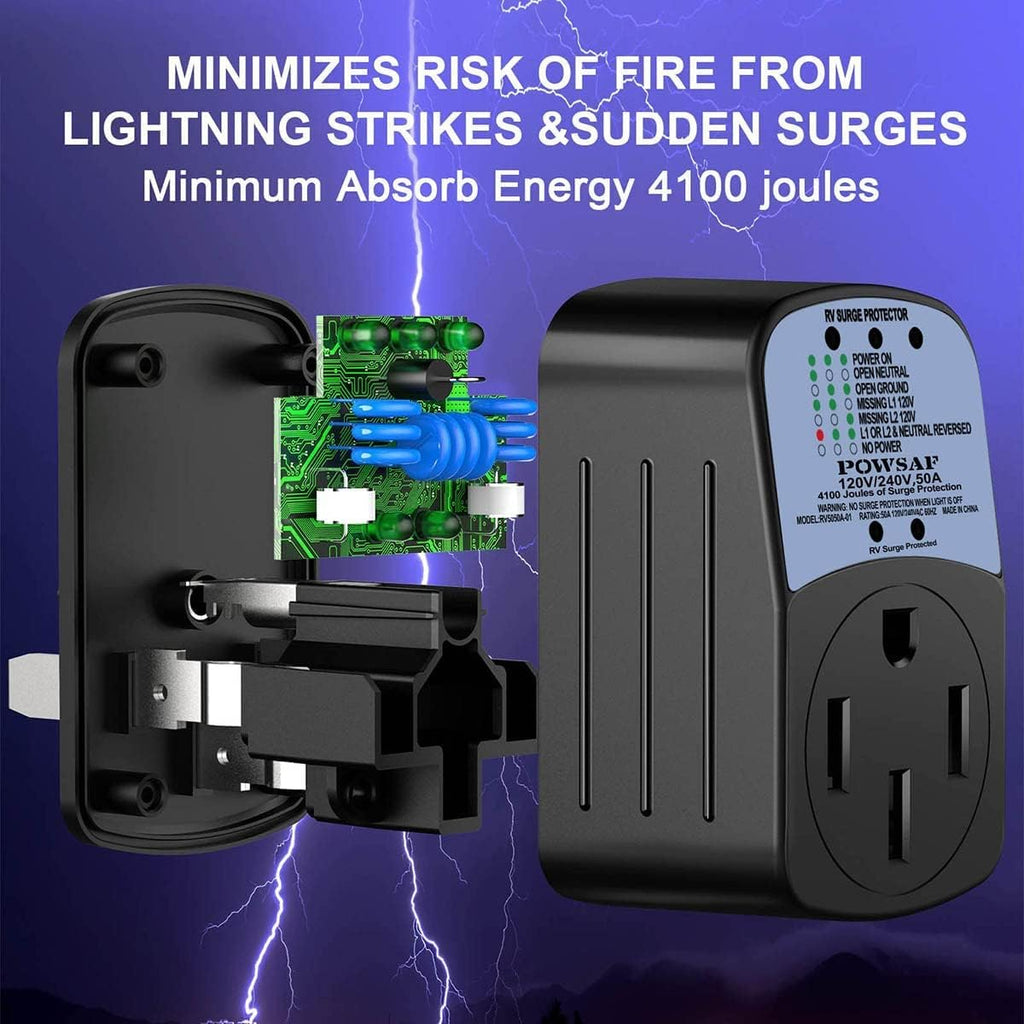 50 Amp RV Surge Protector, 4100 Joules, Pack of 2 Q80020