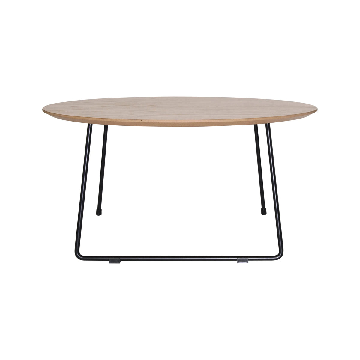 Mid Century Modern Round Coffee Table with Wood Top I1709