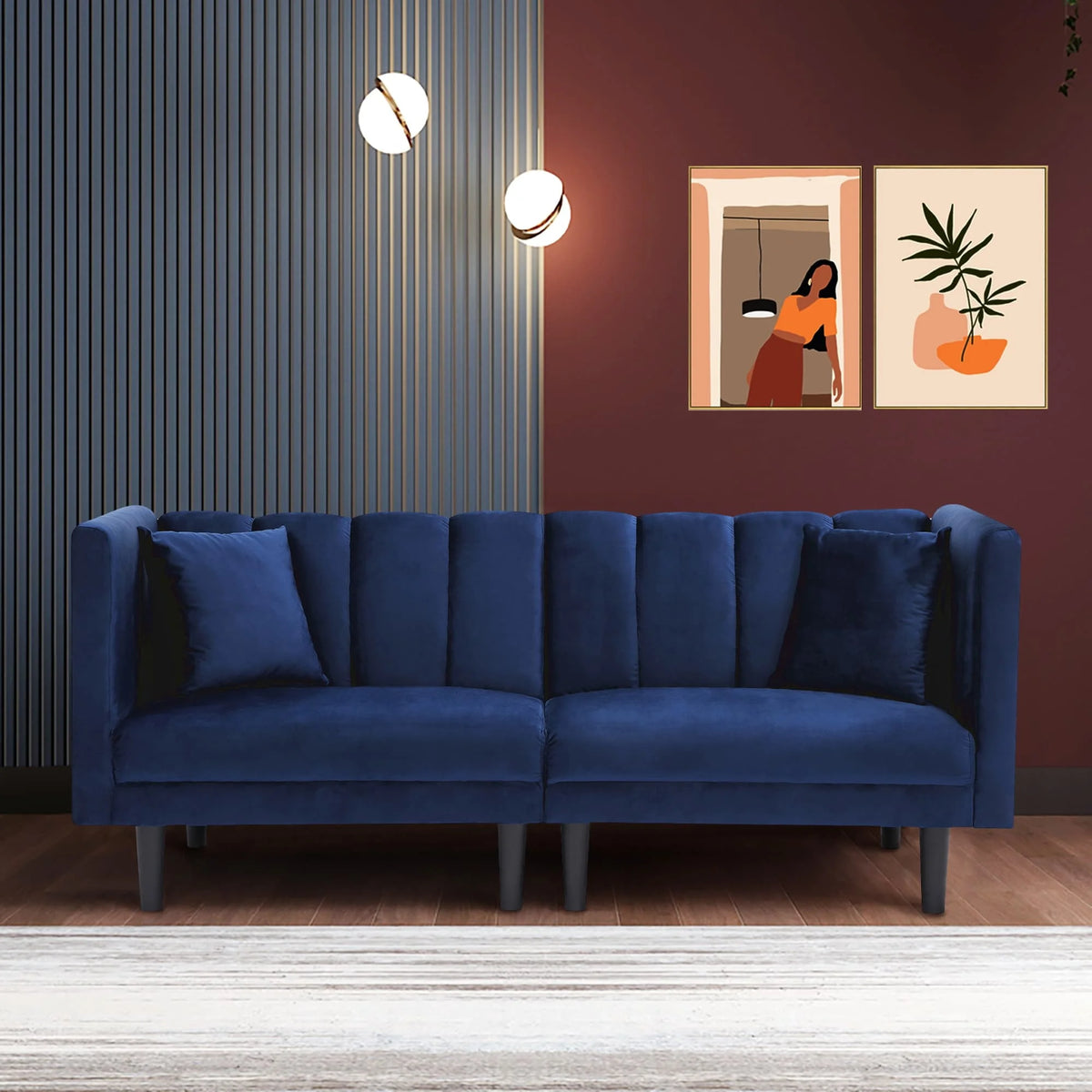 Velvet Futon Sofa Bed Q550688
