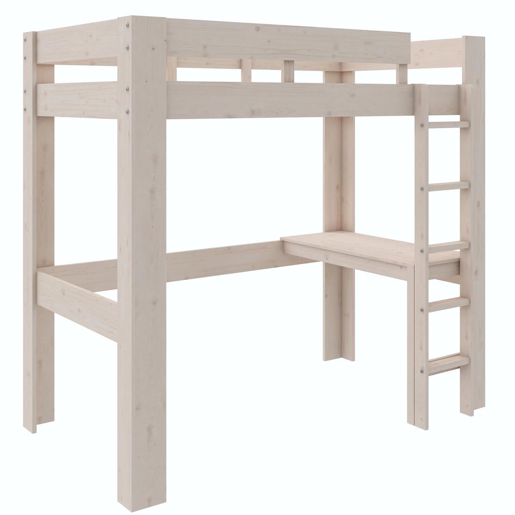 Twin Solid Wood Loft Bed with Desk R1161