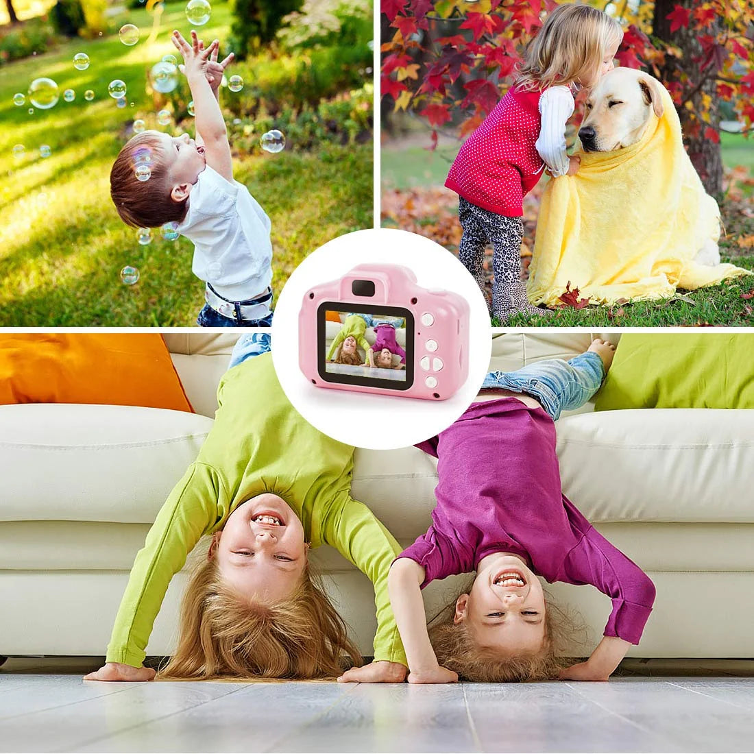 13MP 1080P Rechargeable Children's Toy Camera with 16G TF Card W985007