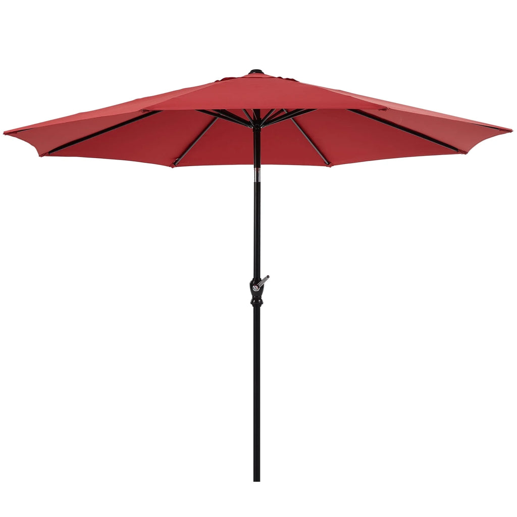 9FT Outdoor Patio Umbrella with Push Button Tilt and Crank Handle O80545