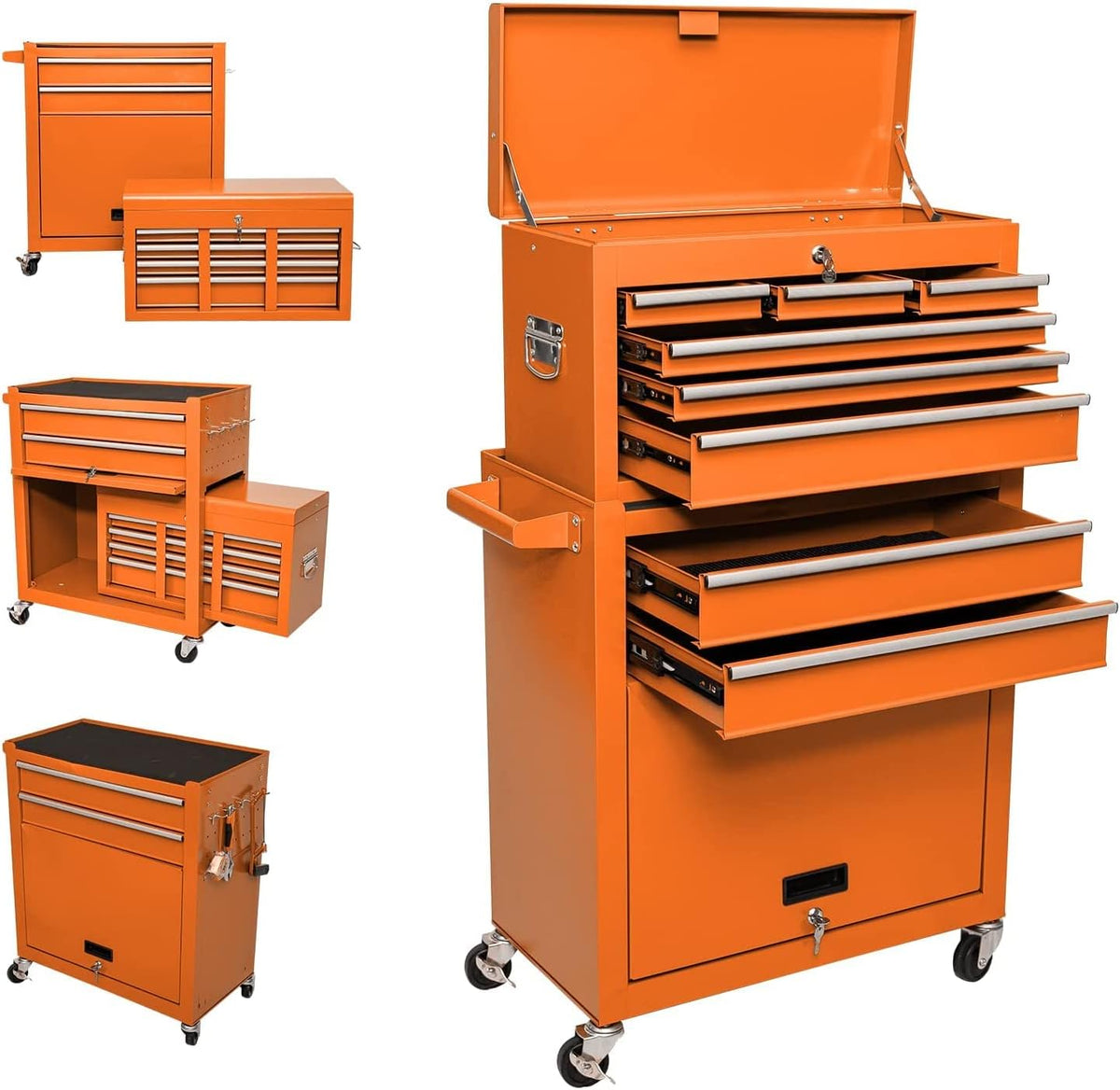 8 Drawer Rolling Tool Chest with Wheels Q294204