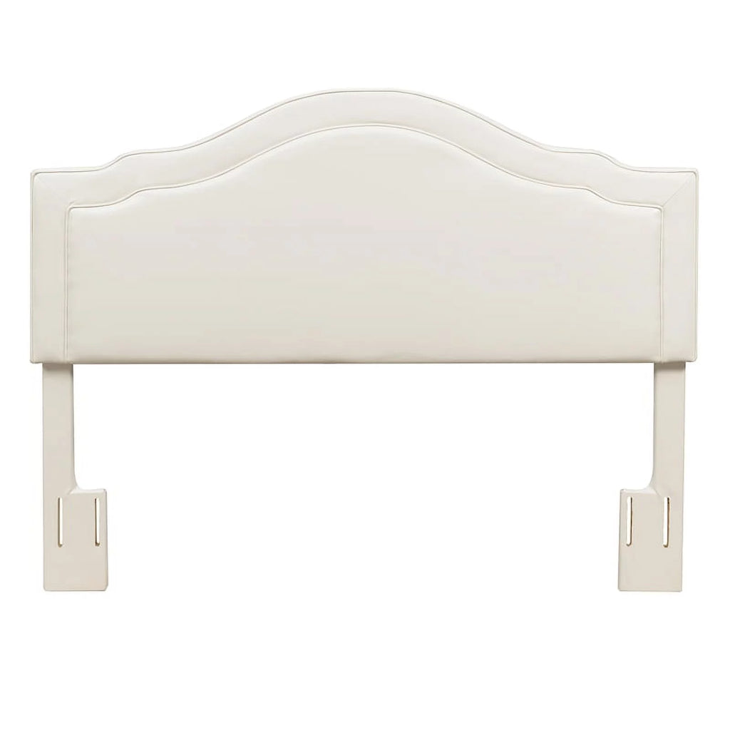 Cream Faux Leather Queen Headboard Y6608