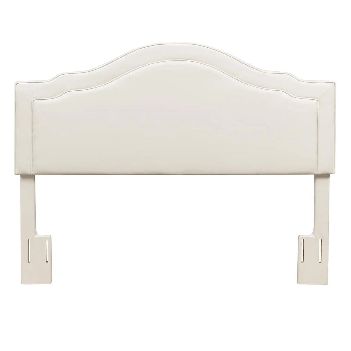 Cream Faux Leather Queen Headboard Y6608