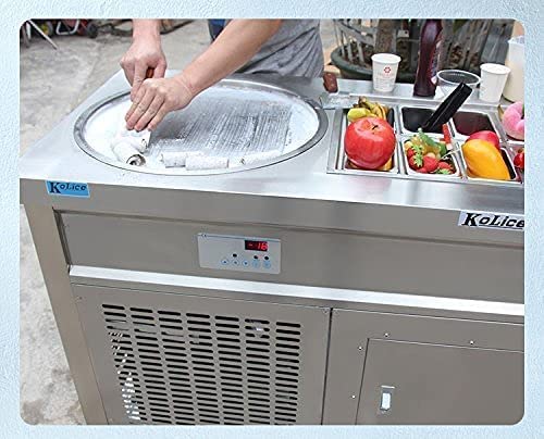 22" Double Round Pans Fried Ice Cream Machine with 10 Refrigerated Tanks J43544