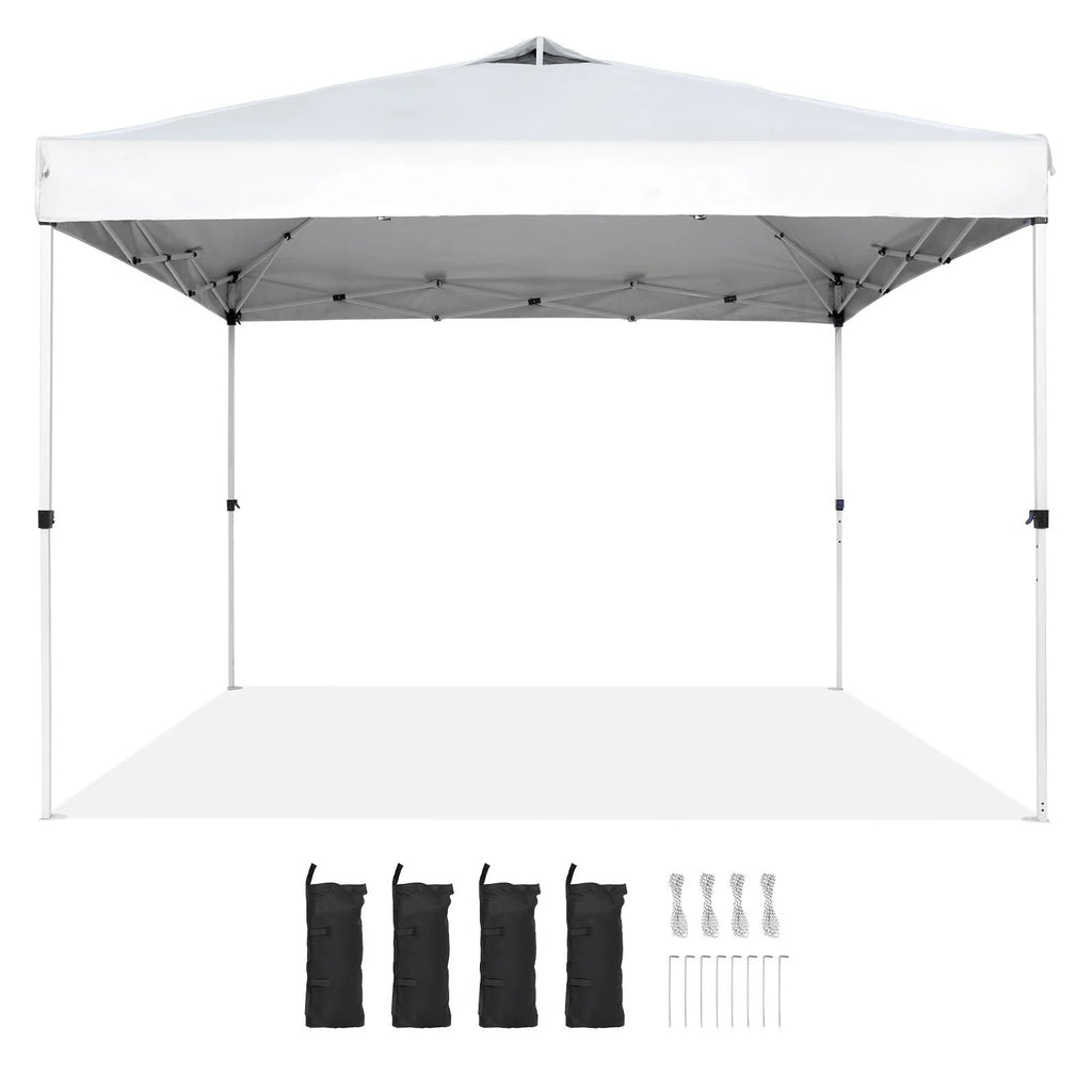 10 x 10 ft Pop Up Canopy Tent with Roller Bag and 4 Sandbags F443263