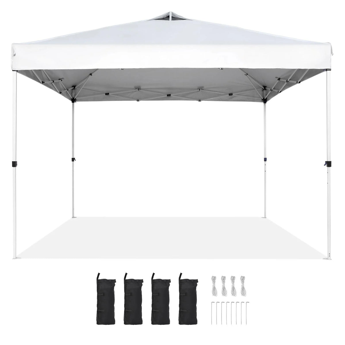 10 x 10 ft Pop Up Canopy Tent with Roller Bag and 4 Sandbags F443263