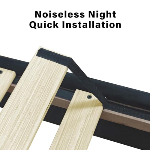 Black Upholstered Platform Bed Frame with LED Light I172