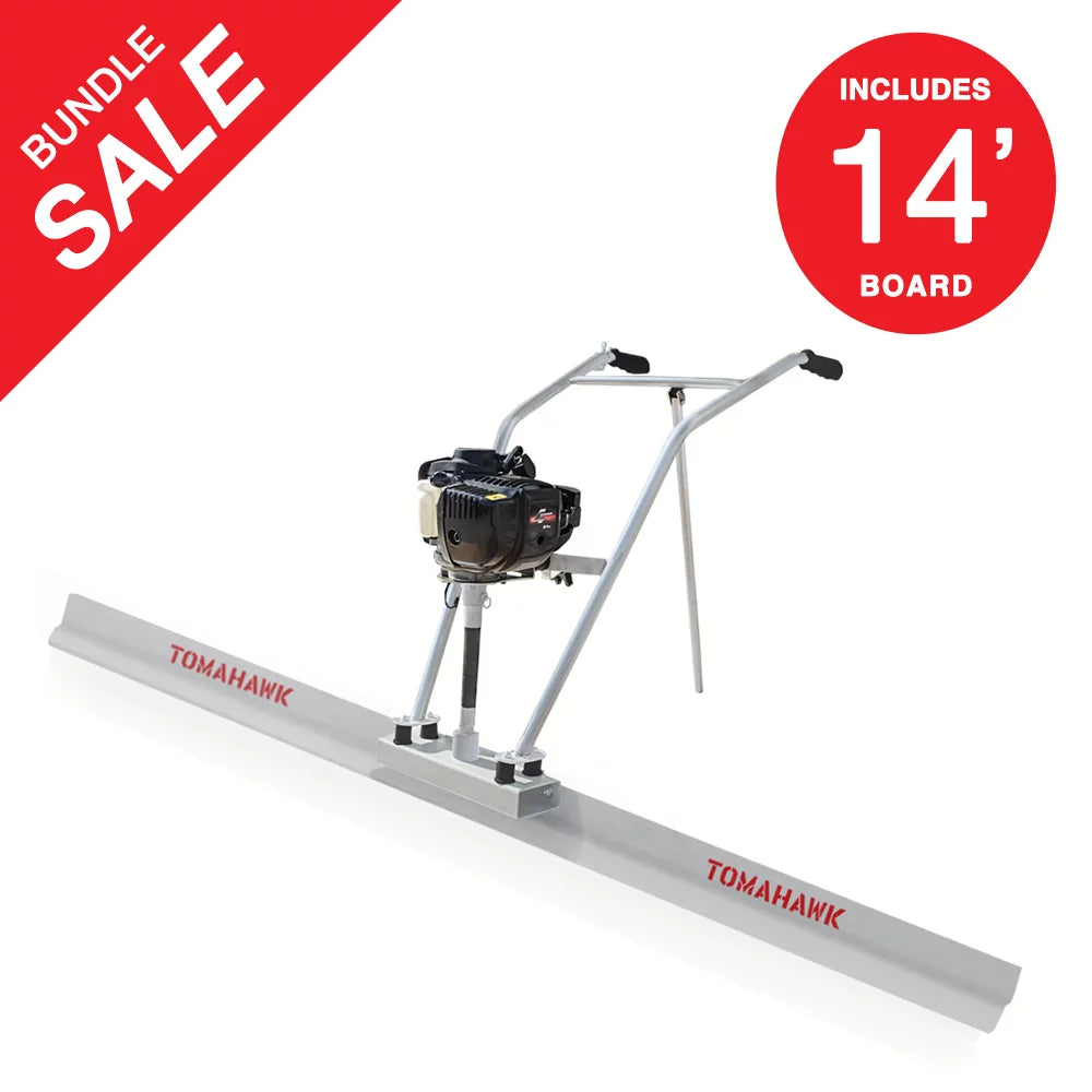 37.7cc Gas Concrete Power Screed with 14ft Aluminum Board F437037