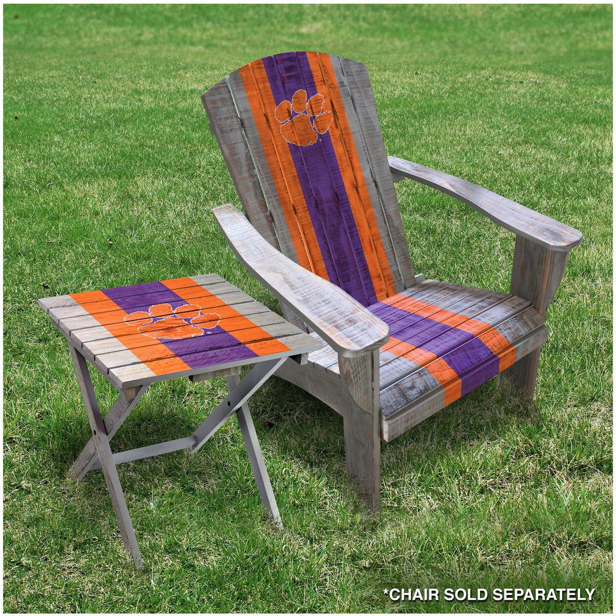 Gray Folding Adirondack Table Y654