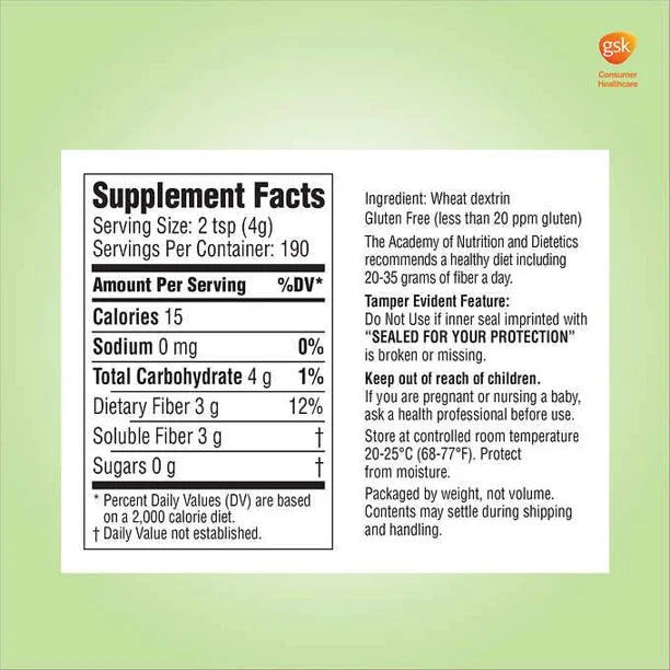190 Servings Fiber Supplement O5549