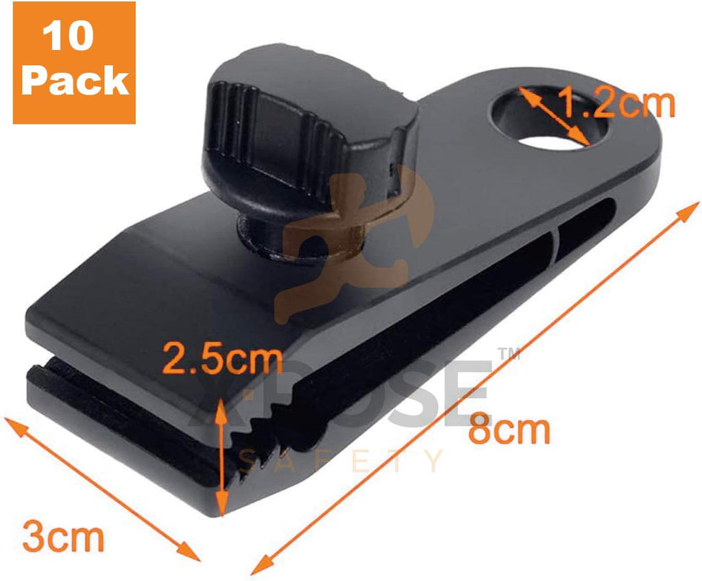 10 Pack Heavy Duty Reusable Tarp Clips Q7846