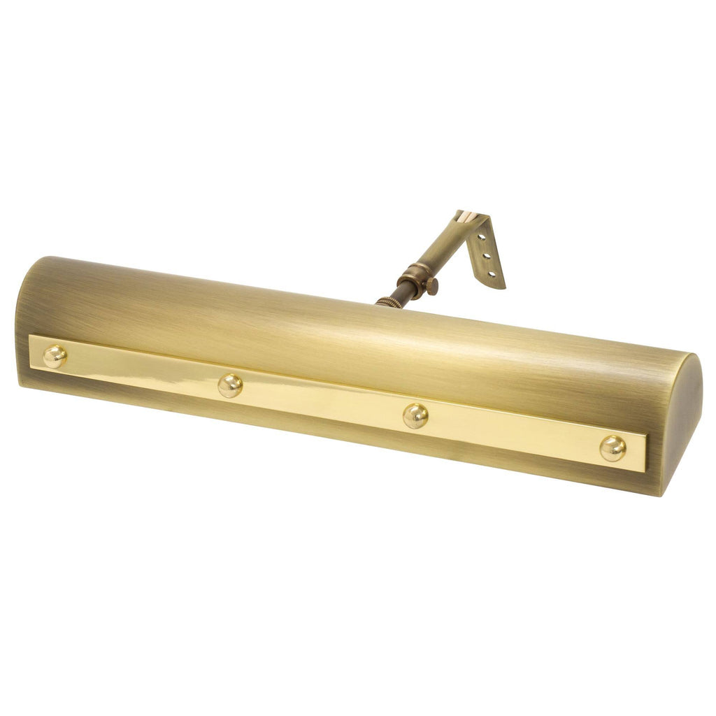 14 inch Picture Light in Black with Polished Nickel Accents C28354