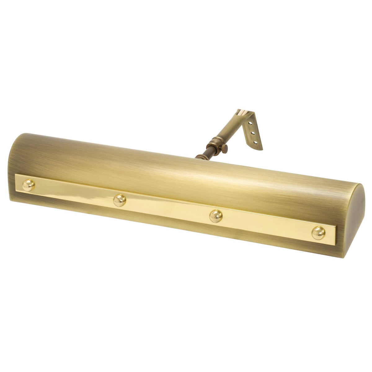 14 inch Picture Light in Black with Polished Nickel Accents C28354