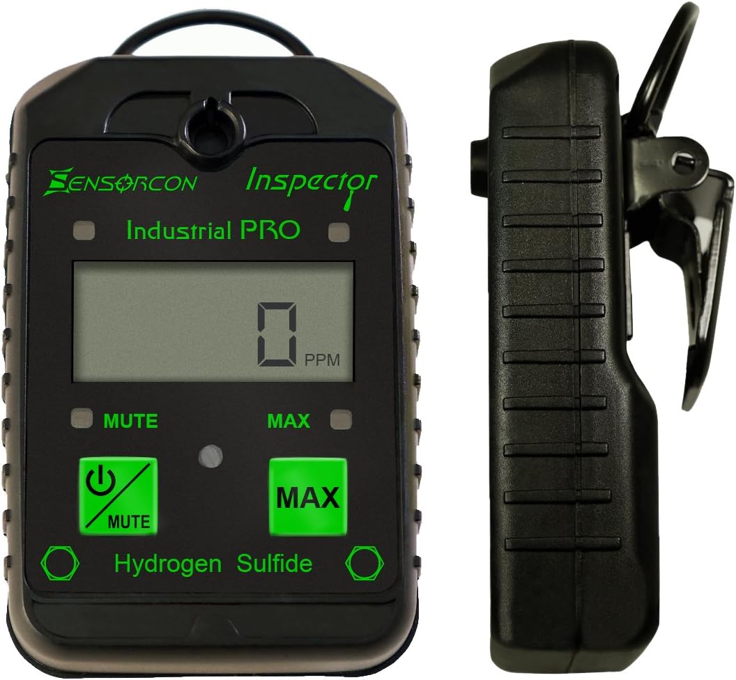 Hydrogen Sulfide Detector, Measures H2S 0-400 ppm, Waterproof J346