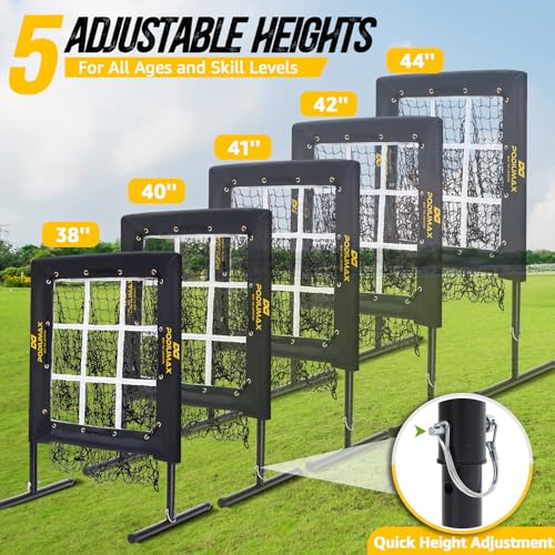 9 Hole Baseball Pitching Net with Carry Bag X493559