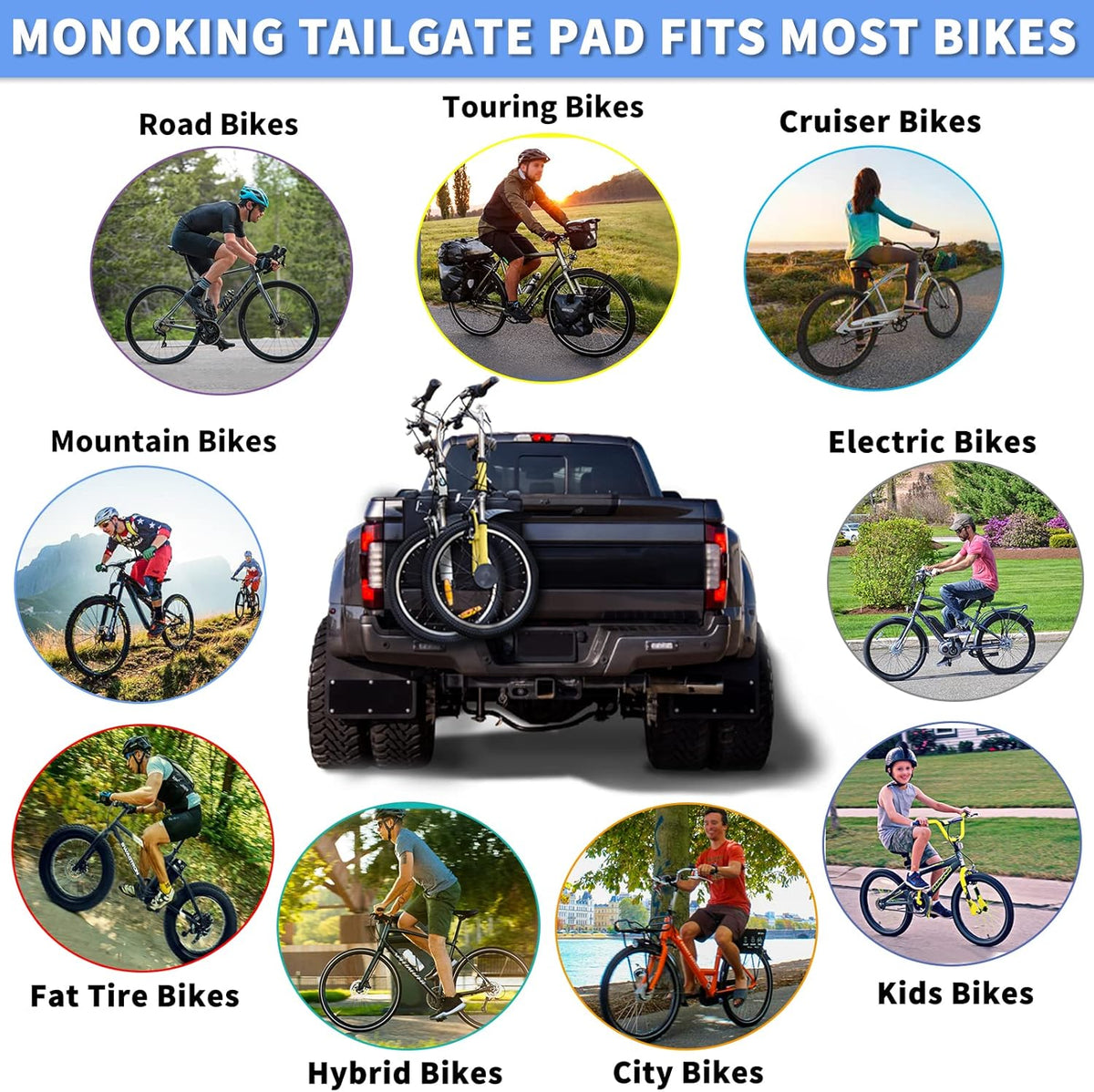 Tailgate Bike Pads with Soft Velcro Straps, 21", Pack of 2 Z7789
