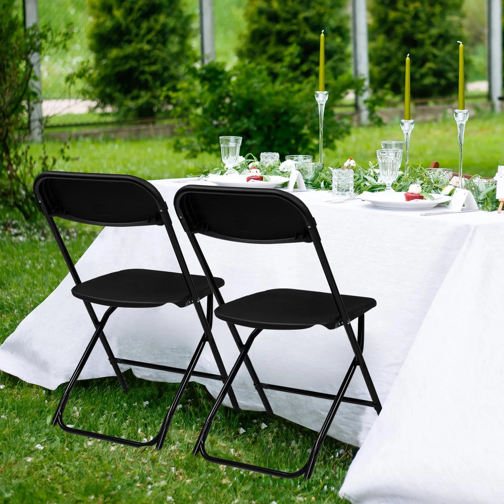 Black Plastic Folding Chairs 6 Pack W810