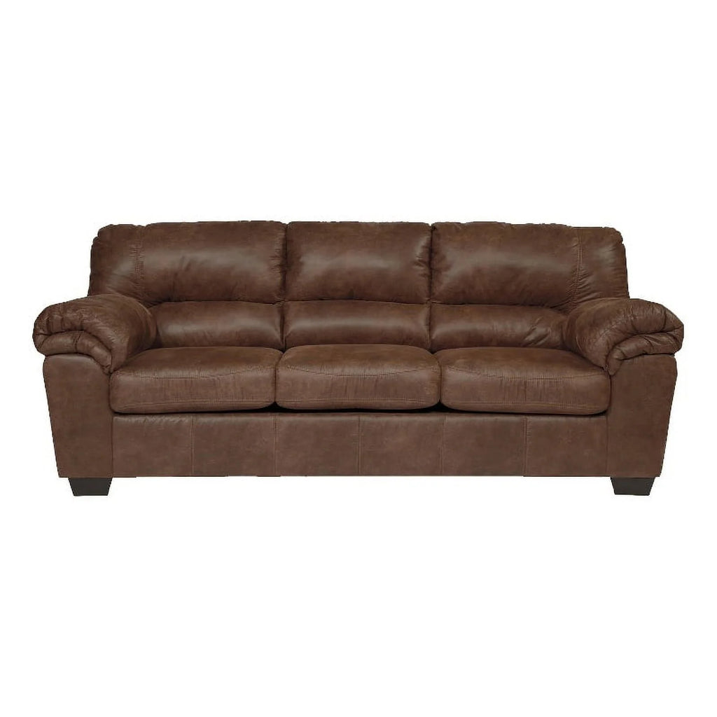 Faux Leather Full Sleeper Sofa in Coffee Dark Brown T880