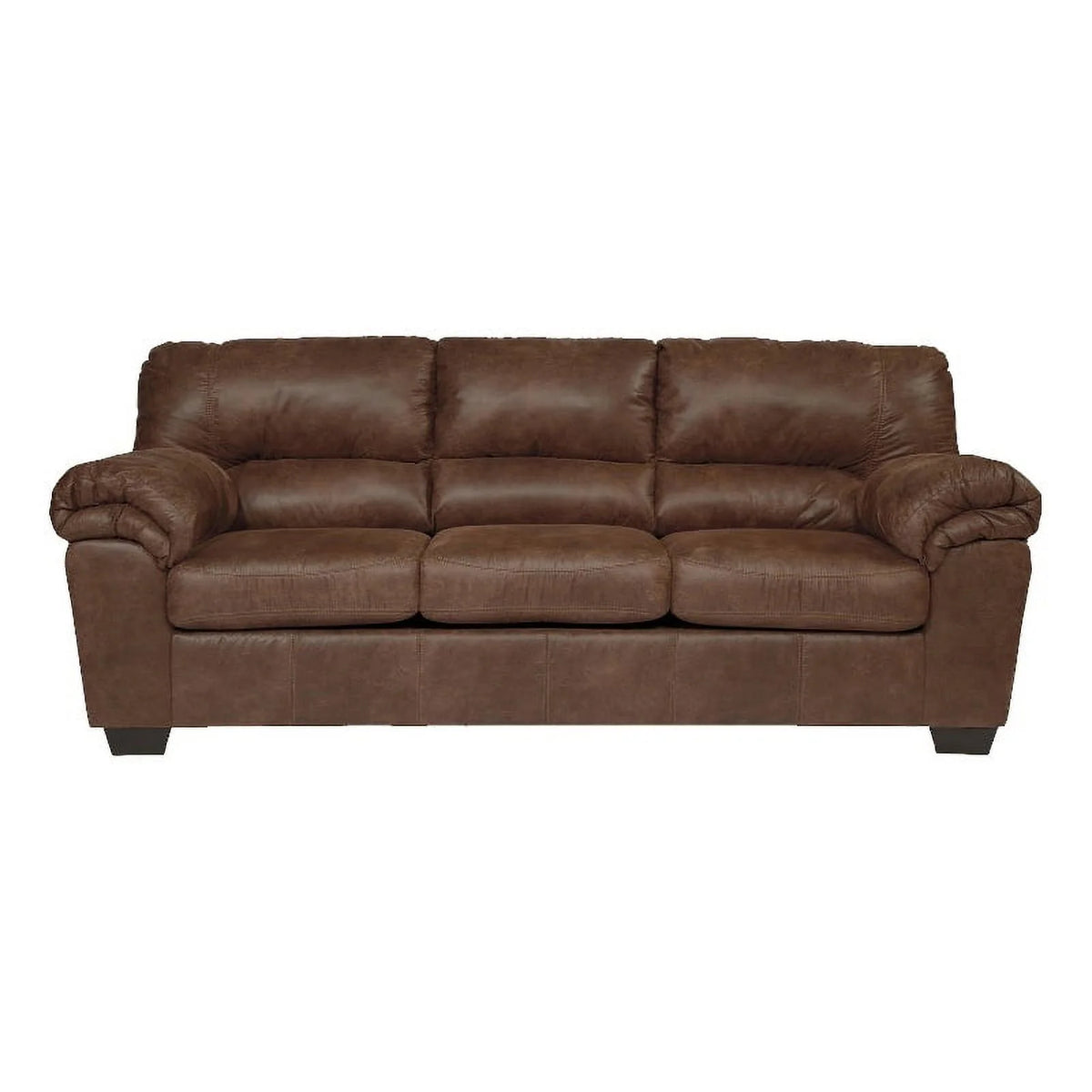 Faux Leather Full Sleeper Sofa in Coffee Dark Brown T880