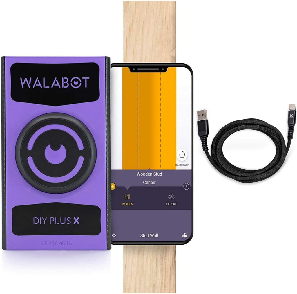 Walabot DIY Plus X Visual Wall Scanner with Braided Aluminum Alloy USB-C to USB-A Cable Bundle L801