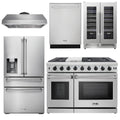 48 Propane Gas Range, Range Hood, Refrigerator with Water and Ice Dispenser, Dishwasher & Wine Cooler O333