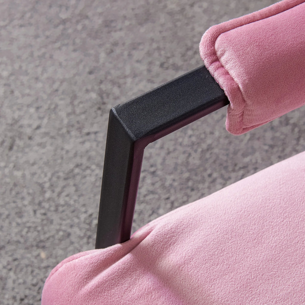Pink Velvet Accent Armchair P137