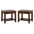 Wood 1 Drawer End Table Set of 2 F960890