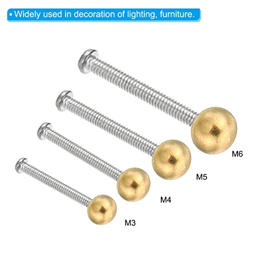 5 Pack M6x1 Brass Thread Cap Nuts Q8919