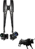 Leather Dual Camera Harness Adjustable Shoulder Straps M253171