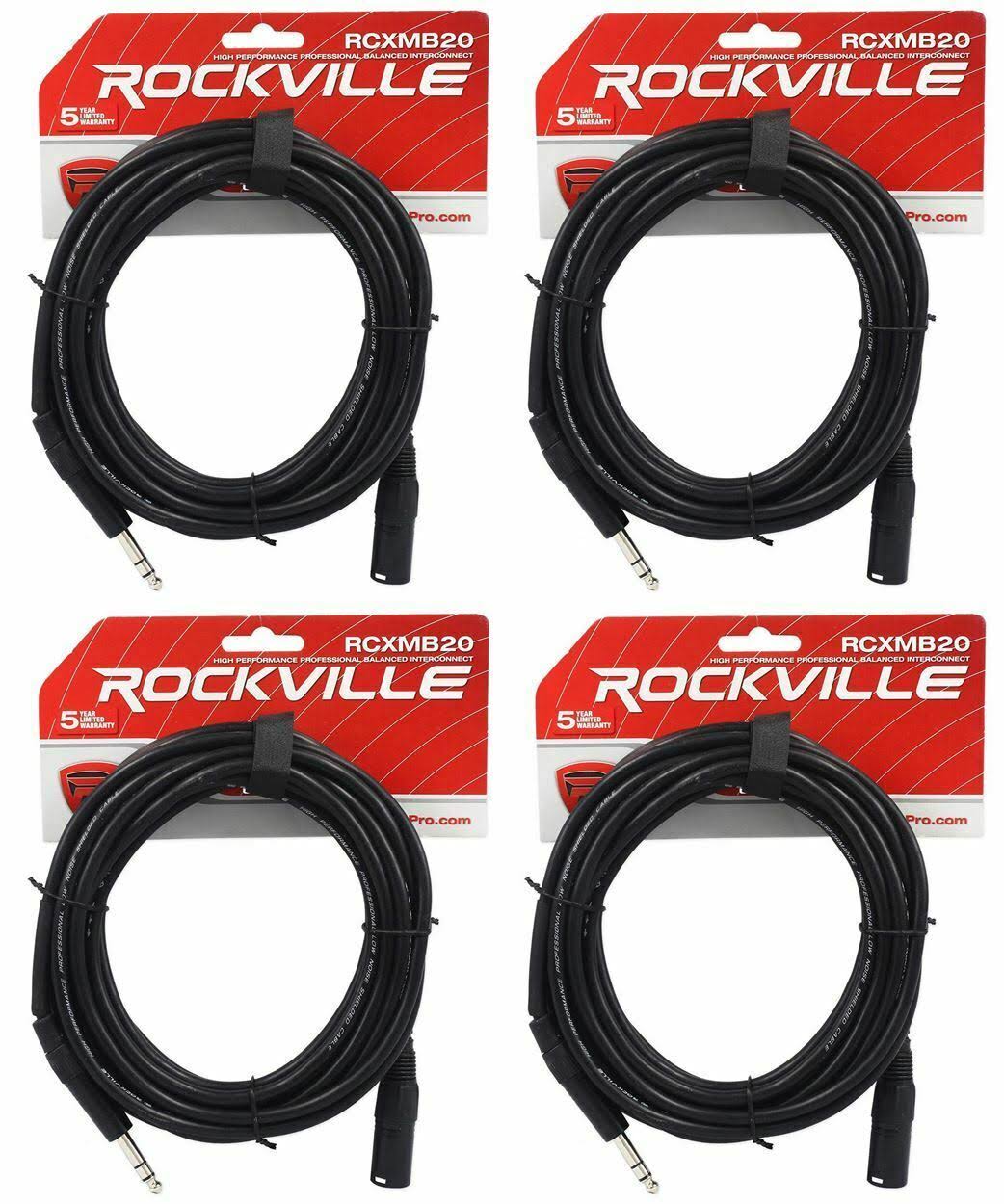 Black XLR to 1/4 TRS Balanced Cables I8679