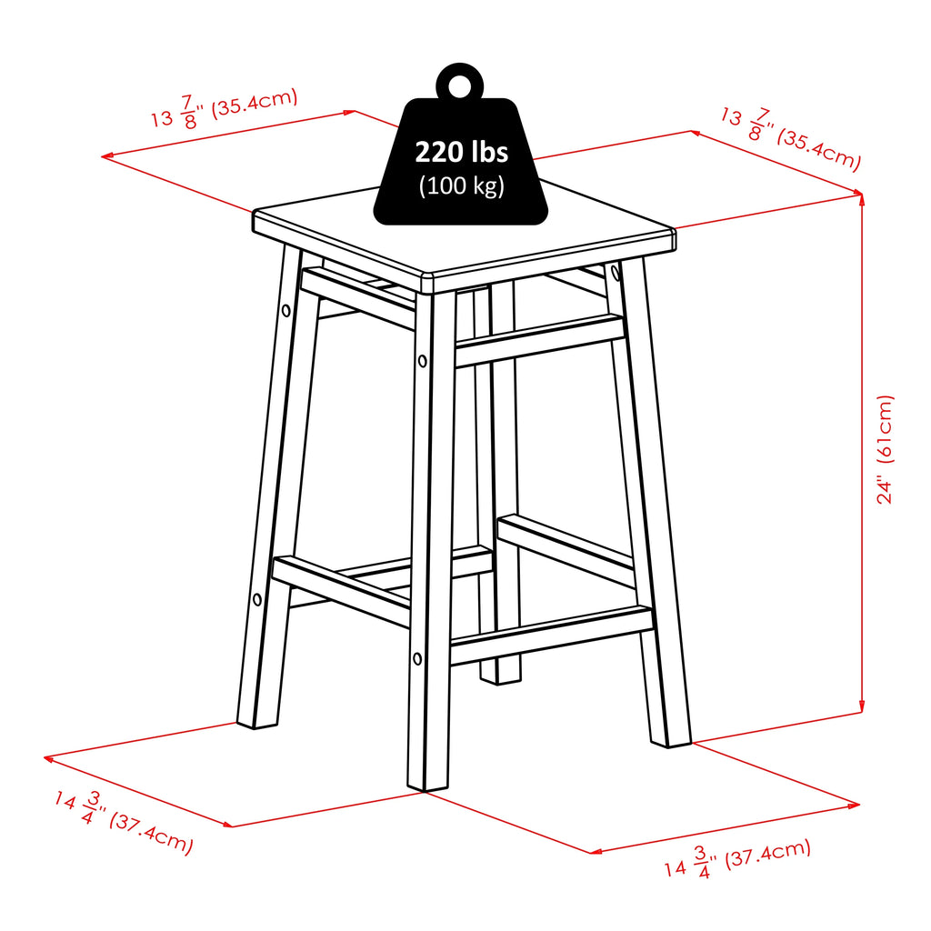 24" Square Seat Counter Stool C71390