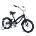 Kids Bike with Coaster Brake and Training Wheels, 12 inch Black D407