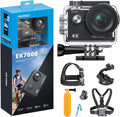 4K30FPS 20MP WiFi Action Camera and 7 in 1 Accessories Kit Bundle E379