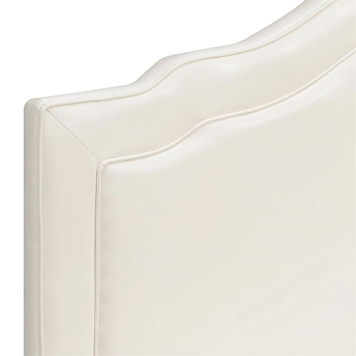 Cream Faux Leather Queen Headboard Y6608