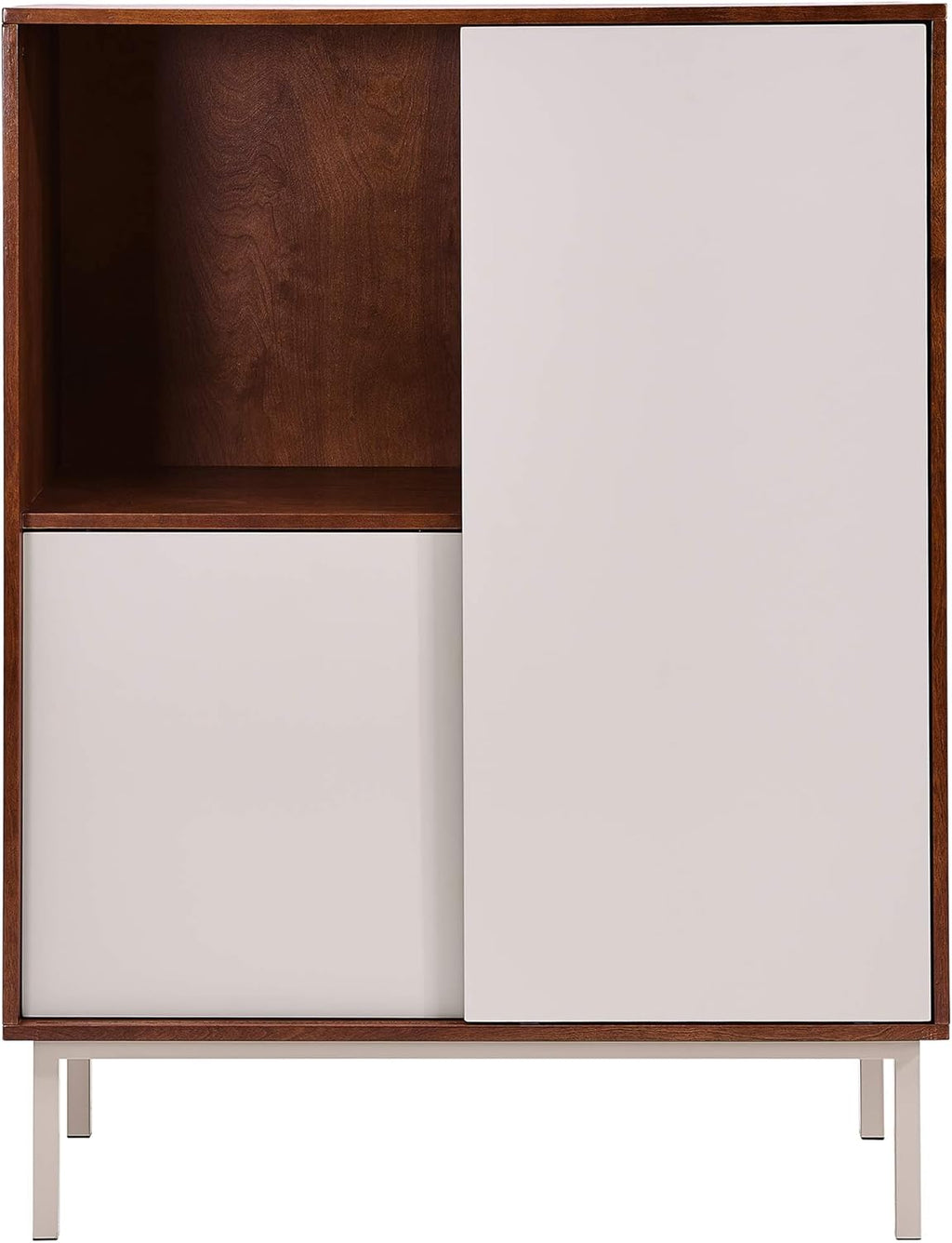 Two-Tone Sliding Door Cabinet P2163