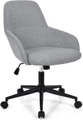Grey Linen Fabric Upholstered Office Chair W923397
