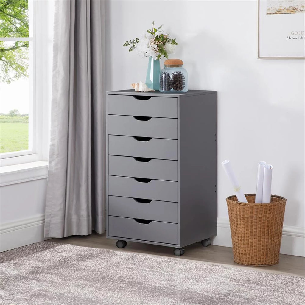 White 7 Drawer Dresser N93250