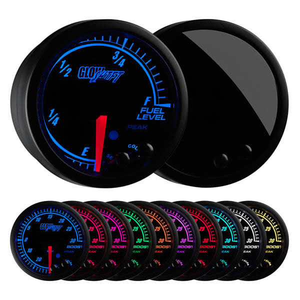 Black 10 Color Adjustable Fuel Level Gauge R249