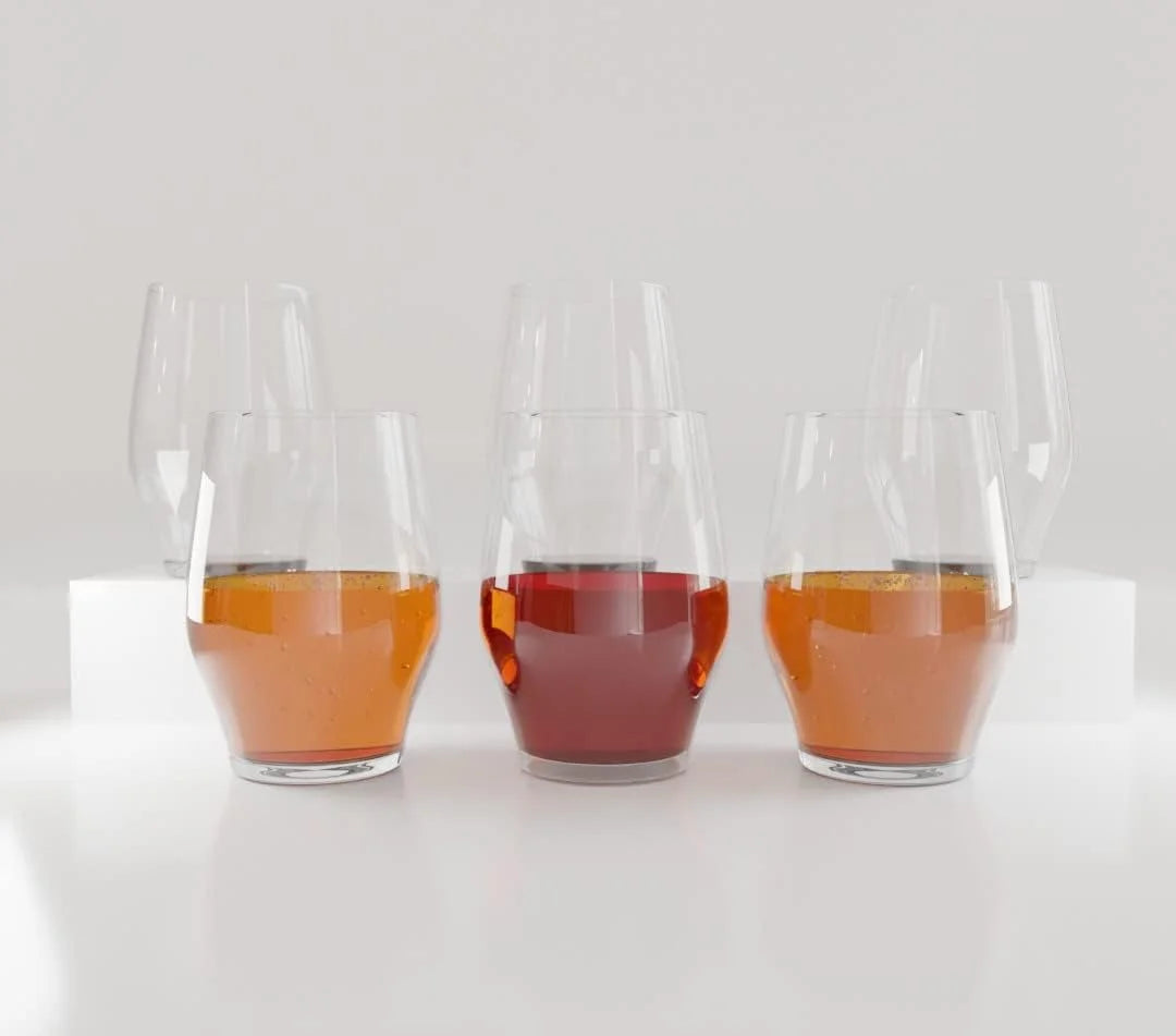 Stemless Crystal Wine Glass Set of 6 Q443